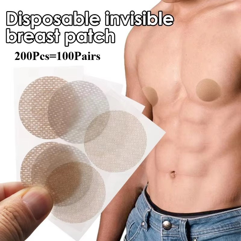 Nipple Cover Pasties - 200 stücke Unsichtbare Männer Nippel Abdeckung