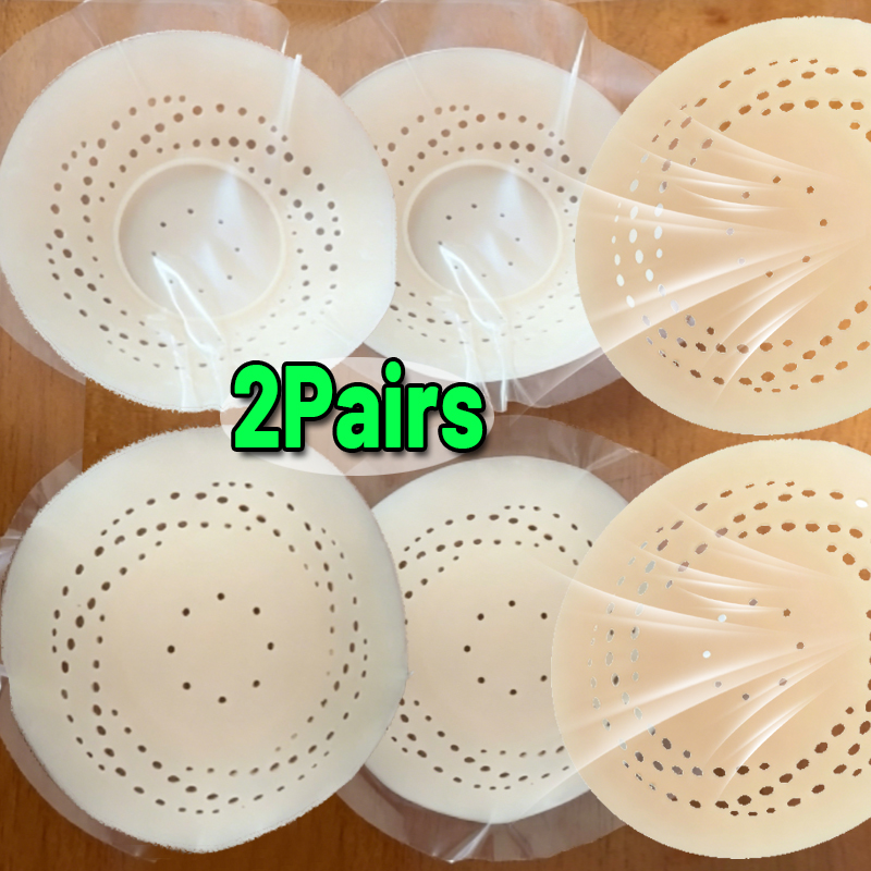 Nipple Cover Pasties - Wiederverwendbare Atmungsaktive Nippelabdeckung Anti-Konvex-Silikon-Brustpolster Unsichtbarer Nahtloser
