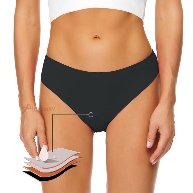 Period Panty Absorbent - Nahtlose Perioden-Bademode für Frauen, auslaufsichere Menstruations-Bikinihosen,