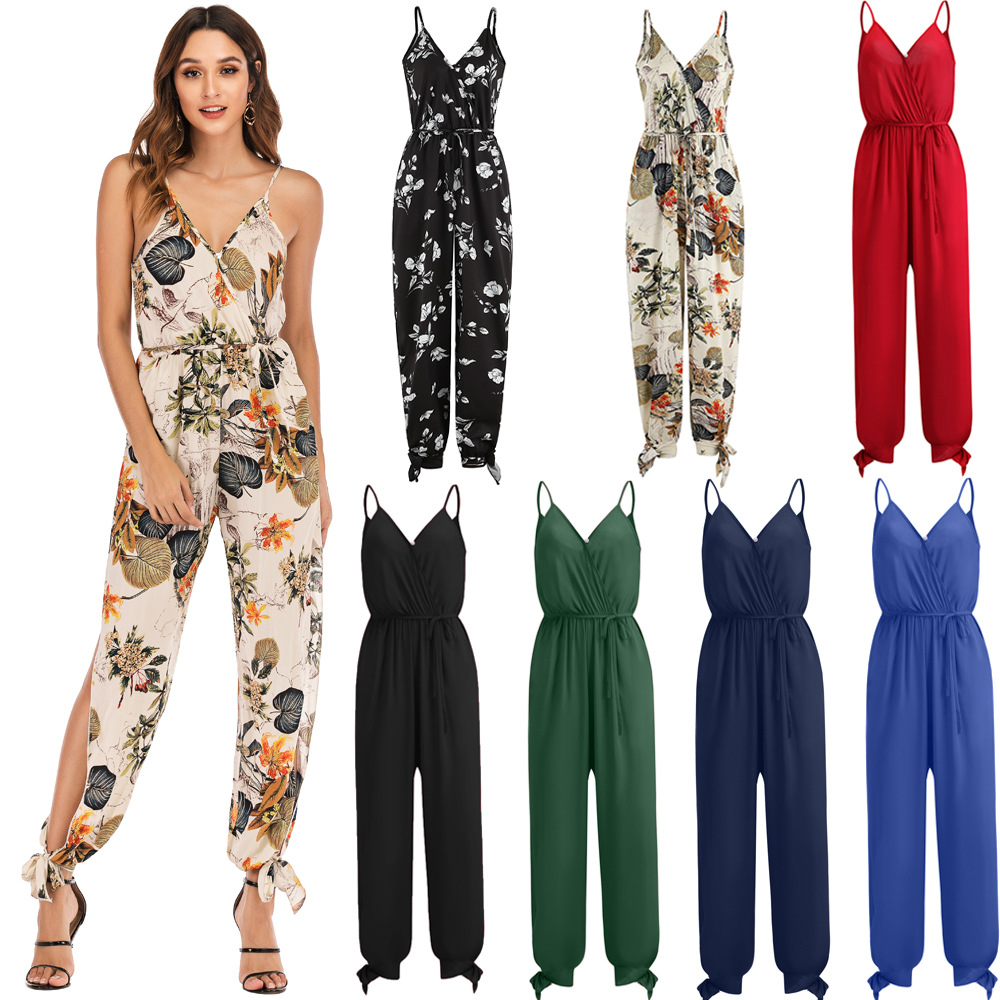 Cami Top Lace - Frühlings- und Sommer-Damen-Camisole-Jumpsuit mit Cross-Border-Print, sexy,