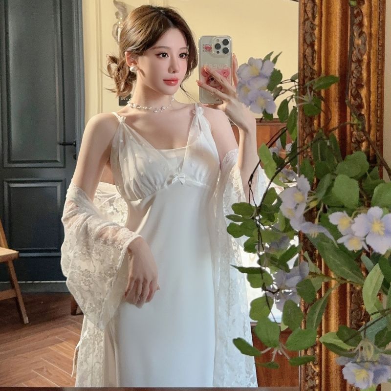 2025 sommer 2PCS Sexy Spitze D – Robe Silk Women Bewertung und Preis