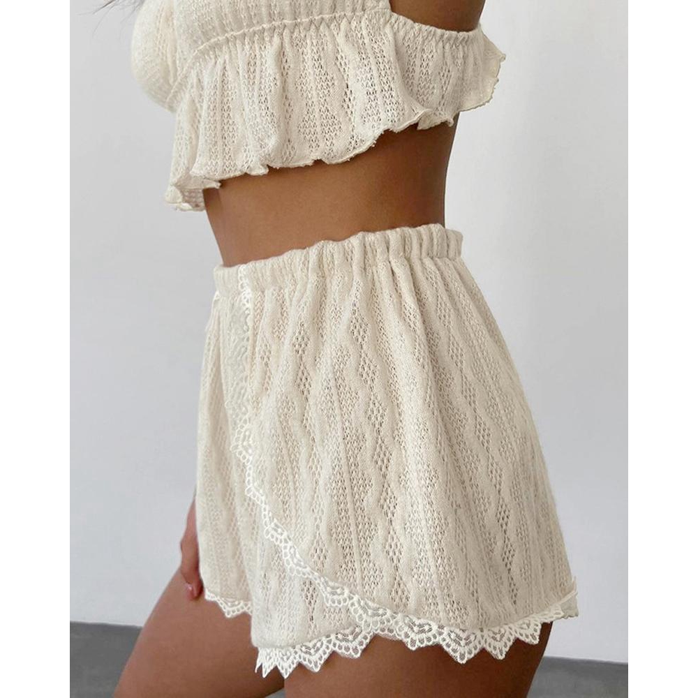 Cmi-Set mit Spitzenbesatz, Rüs – Cami Top Lace Bewertung und Preis