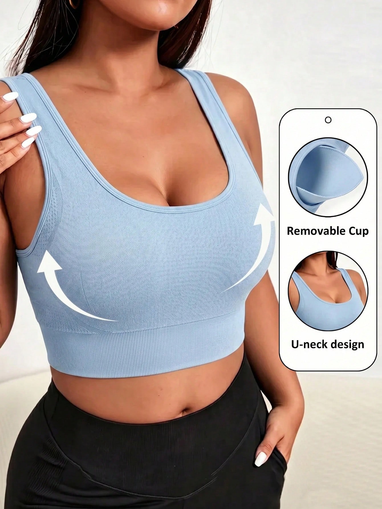 Nahtloser Sport-BH in Übergröß – Push Up Bra Padded Bewertung und Preis